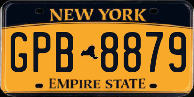 NY license plate GPB8879