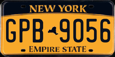 NY license plate GPB9056