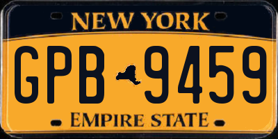 NY license plate GPB9459