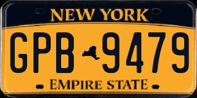 NY license plate GPB9479