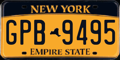 NY license plate GPB9495