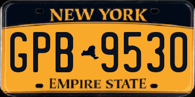 NY license plate GPB9530