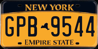 NY license plate GPB9544