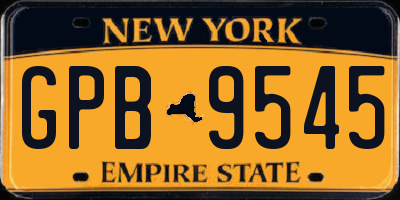 NY license plate GPB9545