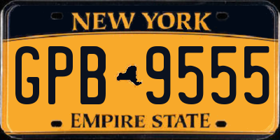 NY license plate GPB9555