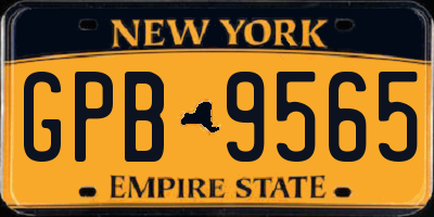 NY license plate GPB9565
