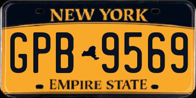 NY license plate GPB9569
