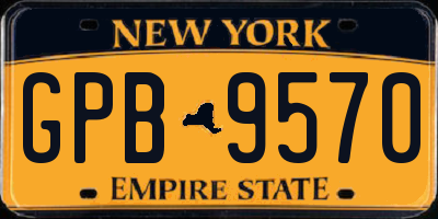 NY license plate GPB9570
