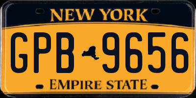 NY license plate GPB9656