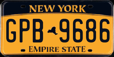 NY license plate GPB9686
