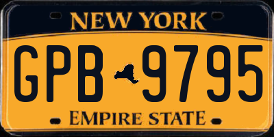 NY license plate GPB9795