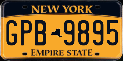 NY license plate GPB9895