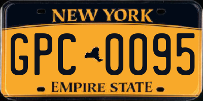 NY license plate GPC0095