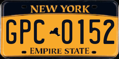 NY license plate GPC0152