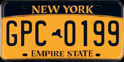 NY license plate GPC0199