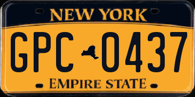 NY license plate GPC0437