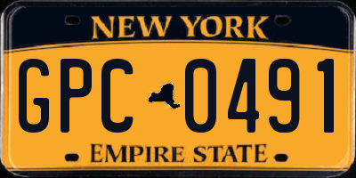 NY license plate GPC0491