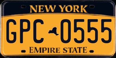 NY license plate GPC0555