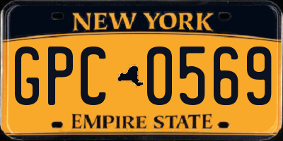 NY license plate GPC0569