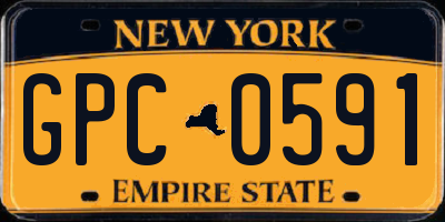 NY license plate GPC0591