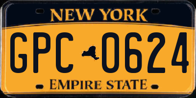 NY license plate GPC0624