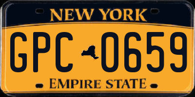 NY license plate GPC0659