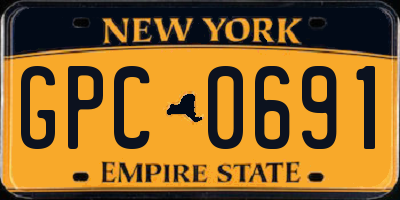 NY license plate GPC0691