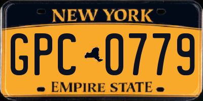 NY license plate GPC0779