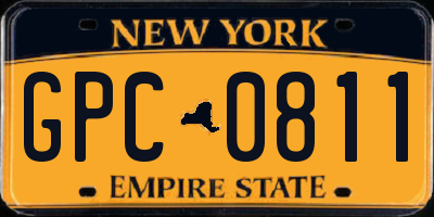 NY license plate GPC0811