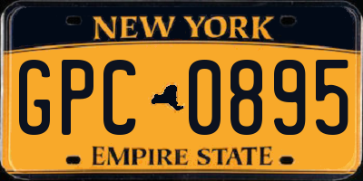 NY license plate GPC0895