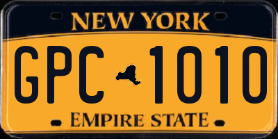 NY license plate GPC1010