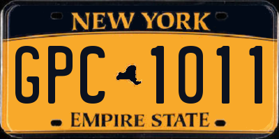 NY license plate GPC1011