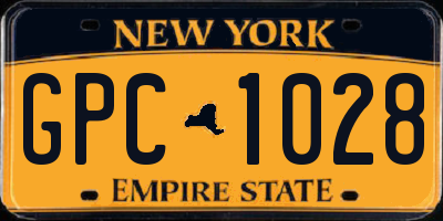 NY license plate GPC1028