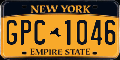 NY license plate GPC1046