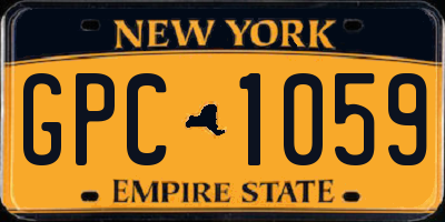 NY license plate GPC1059