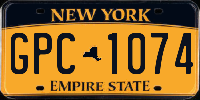 NY license plate GPC1074