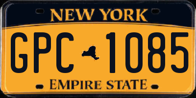 NY license plate GPC1085