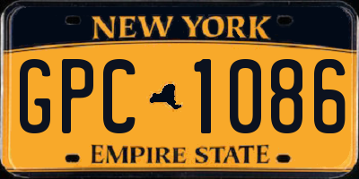 NY license plate GPC1086