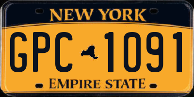 NY license plate GPC1091