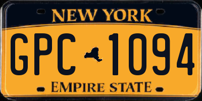 NY license plate GPC1094