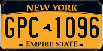 NY license plate GPC1096