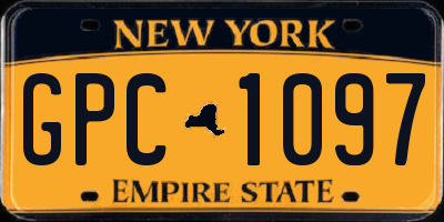 NY license plate GPC1097