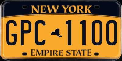 NY license plate GPC1100