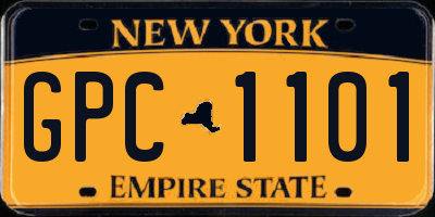 NY license plate GPC1101