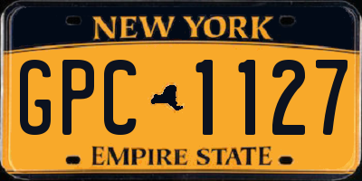 NY license plate GPC1127