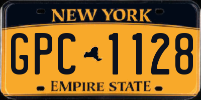 NY license plate GPC1128