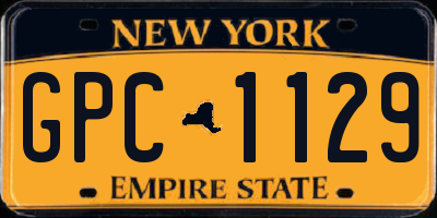 NY license plate GPC1129