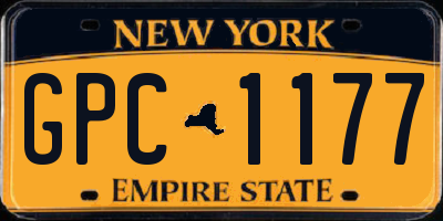 NY license plate GPC1177