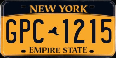NY license plate GPC1215