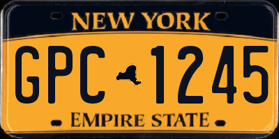 NY license plate GPC1245